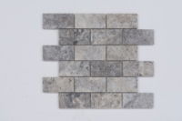 SILVER TRAVERTINE FILLED/HONED 4.8X9.8